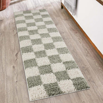 Chester Check CHS01 Sage Runner-Desire Rugs-Rug Love - The Most Loved Rug Store